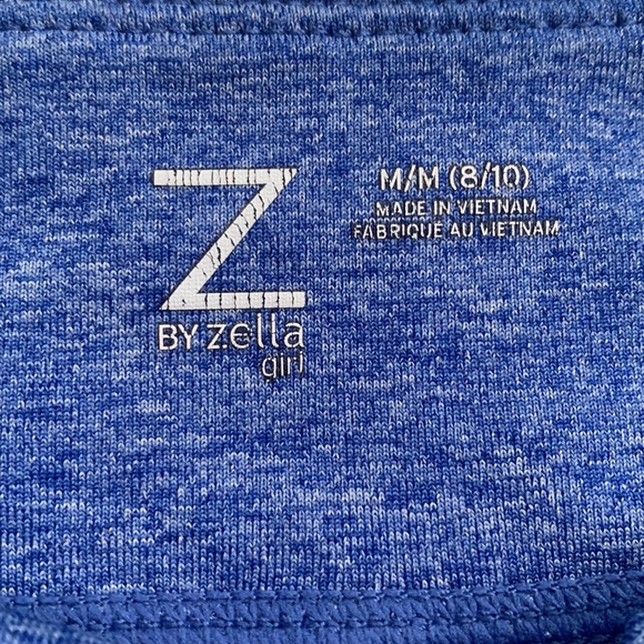 Z by Zella Girl Blue Capri Leggings M 8/10 EUC Athletic Sports Dance - Picture 5 of 10